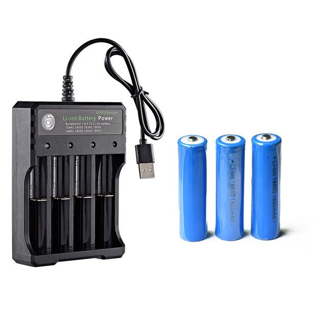 3 PCS 18650 Batteries and USB Charger for NightPal™ Night Vision Scope